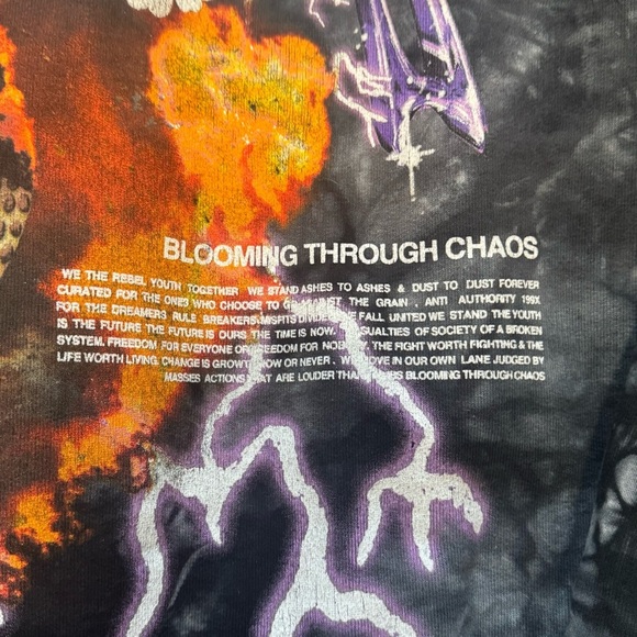 Civil Regime Skull & Snake Blooming Through Chaos Pullover Sweater Size Large - Picture 5 of 13